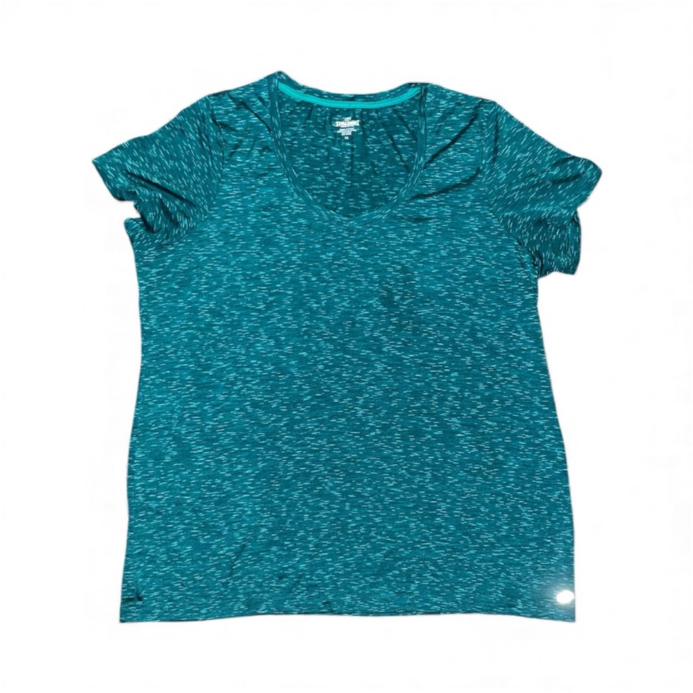 Spalding Women's Teal Speed Dri Short Sleeve Shirt